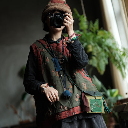 Vintage Figure Linen Vest