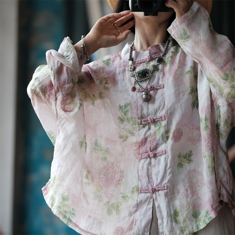 Vintage Floral Wind Blouse