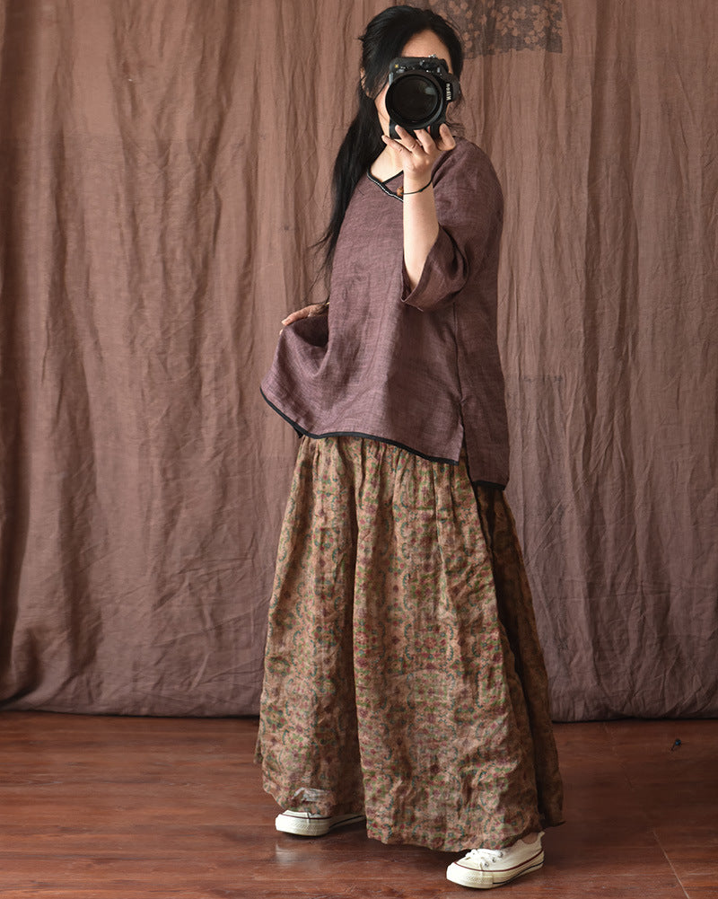 Vintage Bloom Maxi Skirt