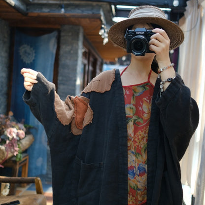 Vintage Patchwork Linen Dress
