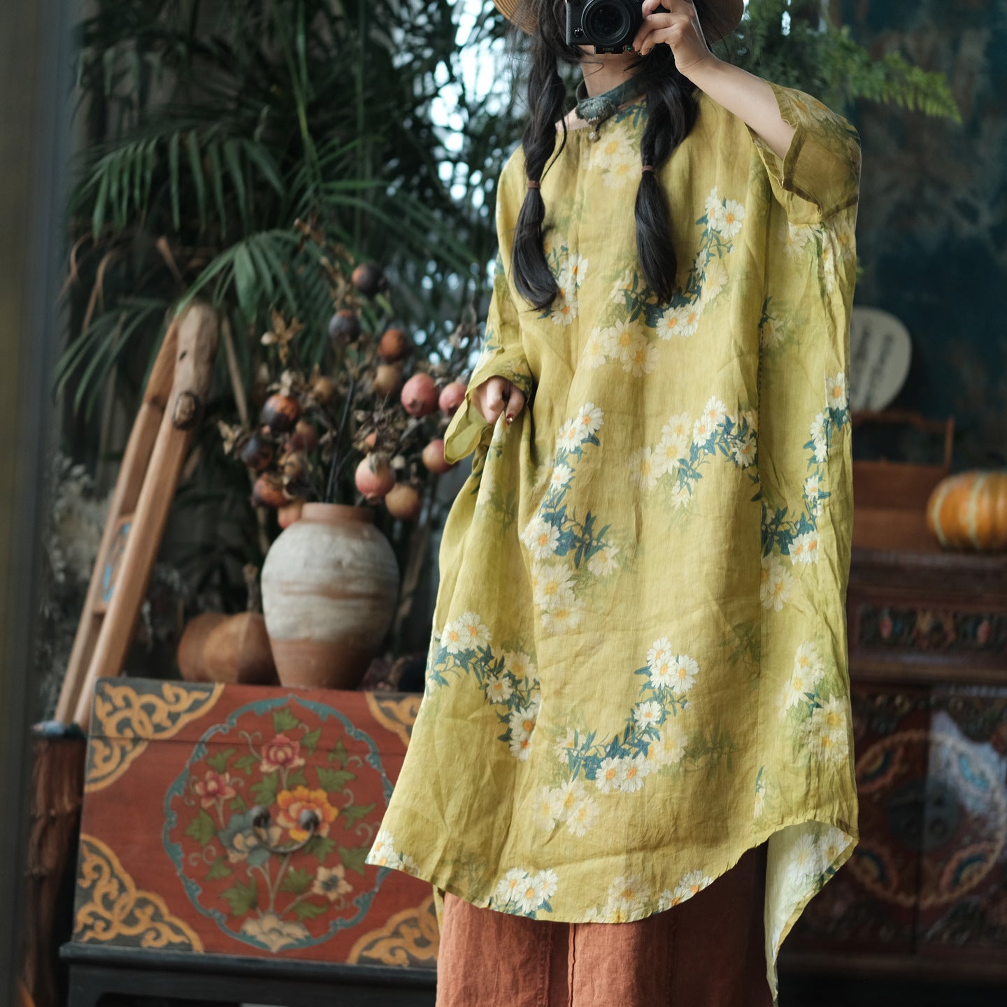 Wild Daisy Ramie Midi Dress