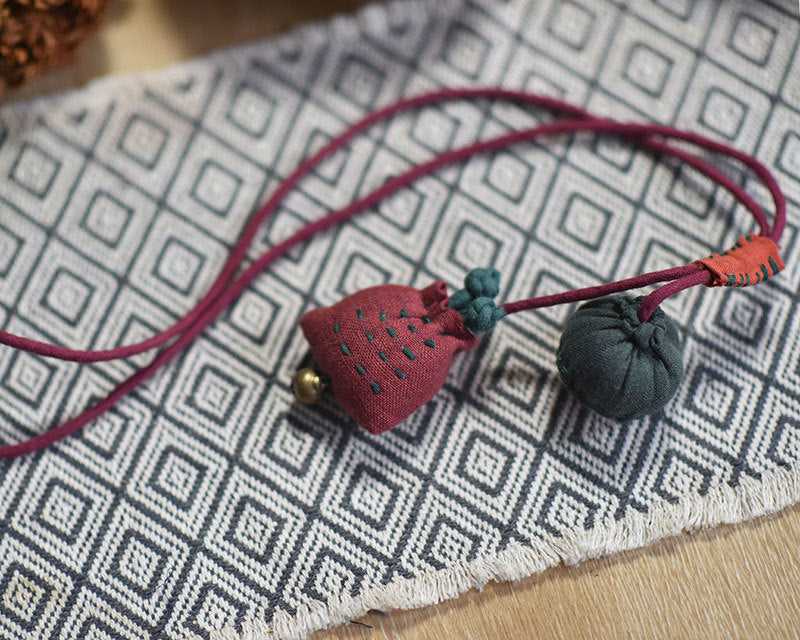 Vintage Pure Linen Handcrafted Necklace