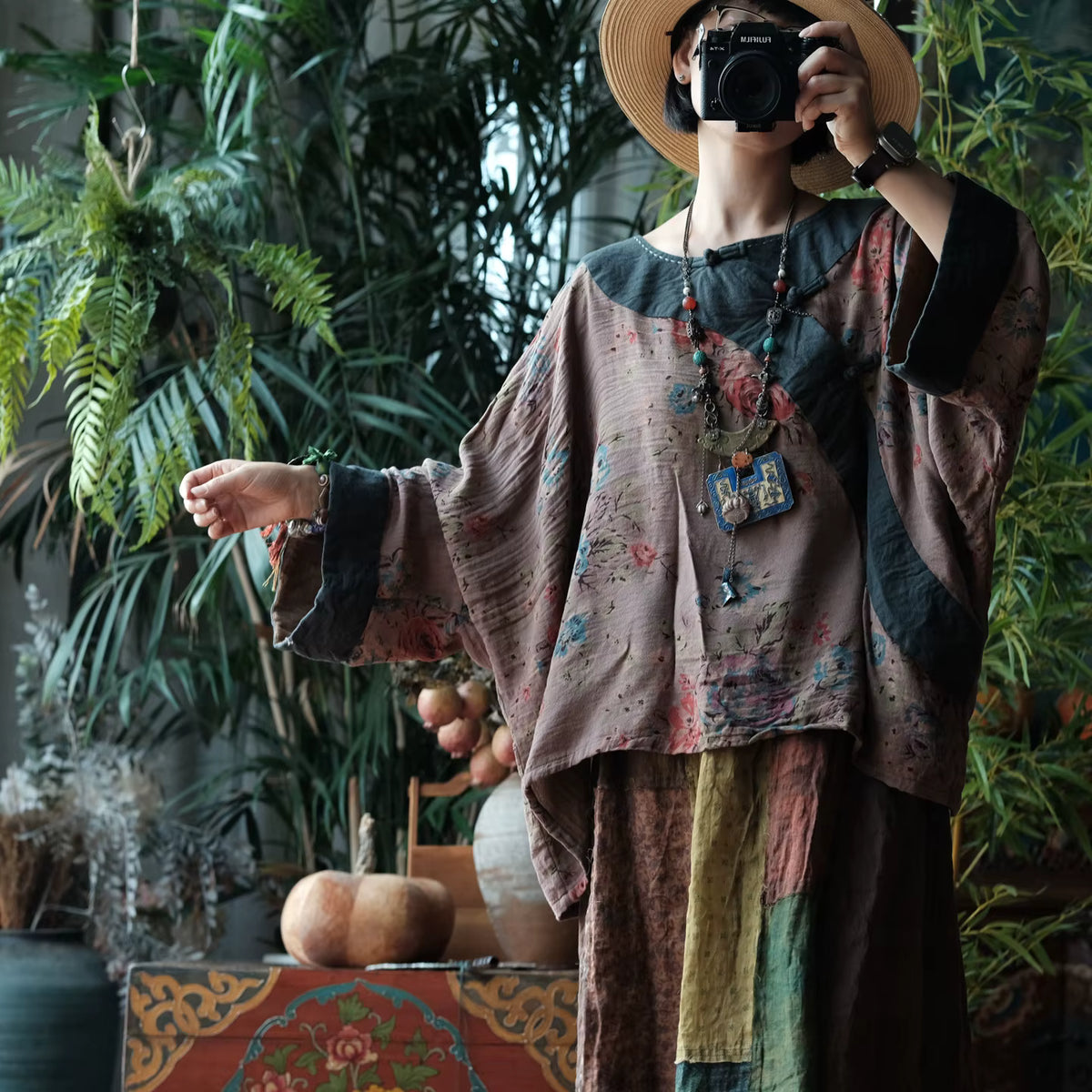 Dust Rose Batwing Cotton Top