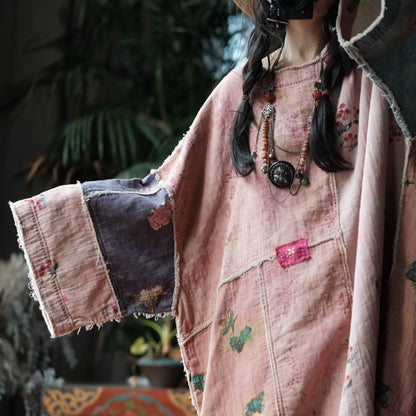 Sakura Vintage Patchwork Cotton Tunic Dress