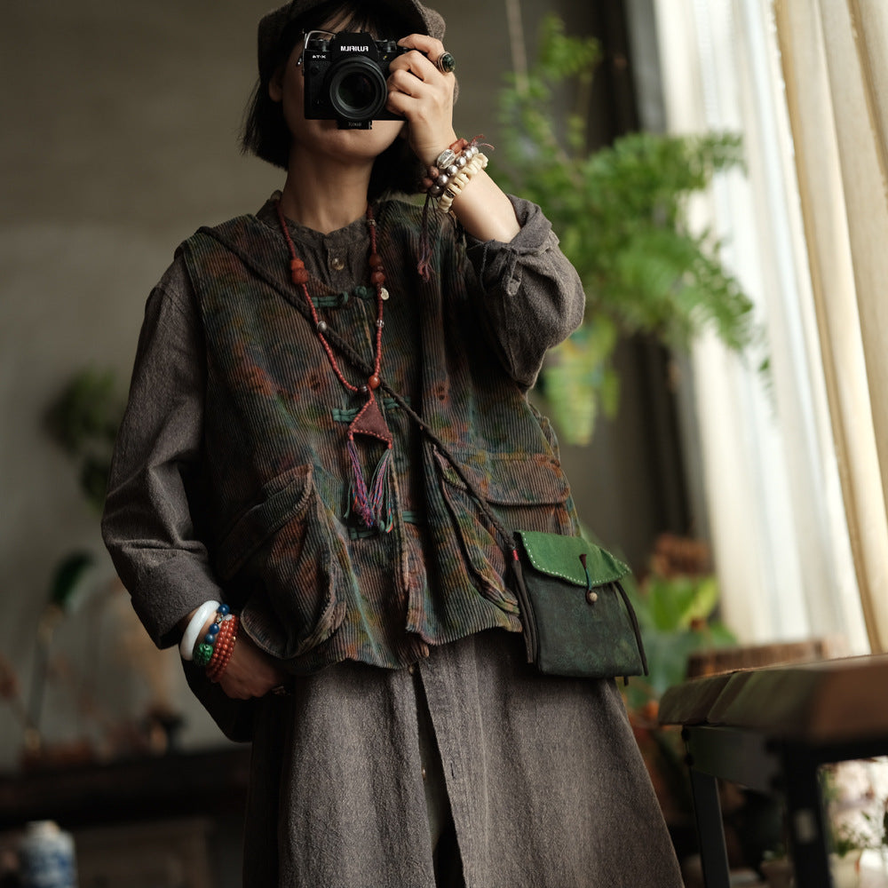 Vintage Corduroy Vest With Pockets