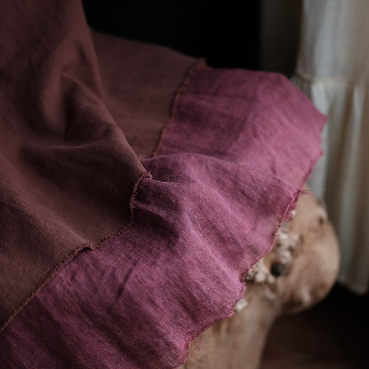 Vintage Harmony Patchwork Linen Skirt