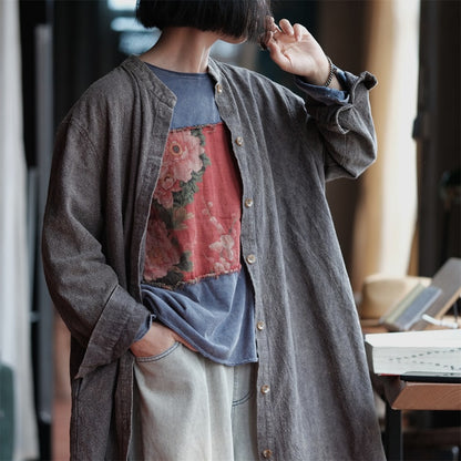 Vintage Grace Cotton Linen Coat