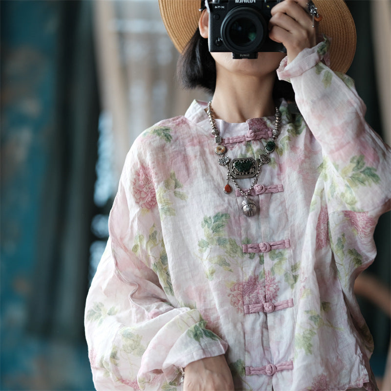 Vintage Floral Wind Blouse