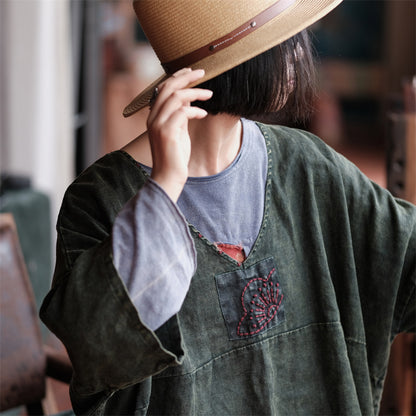 Vintage Aura Linen Tunic Dress