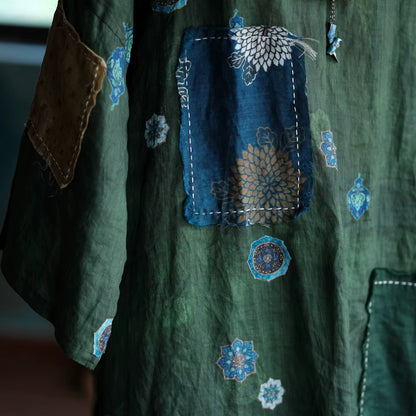 Willow Vintage Green Ramie Dress