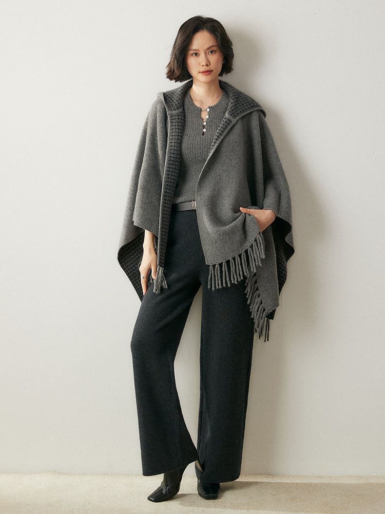 Luna Cashmere Fringe Cape