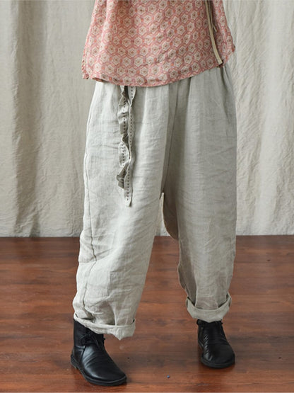Bohemian Linen Loose Pants