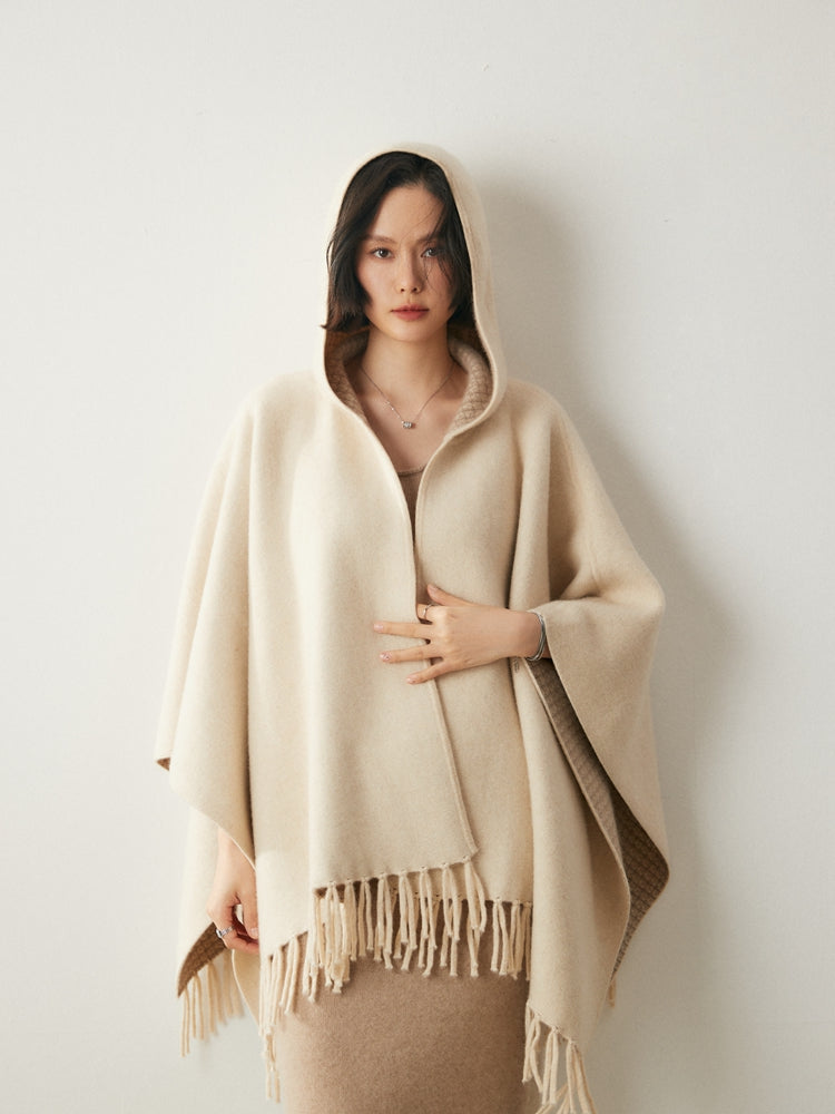 Luna Cashmere Fringe Cape