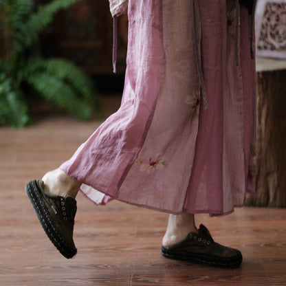 Vintage Rami Floral Tulle Skirt