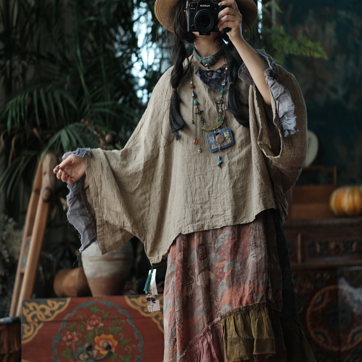 Heritage Linen Patchwork Blouse