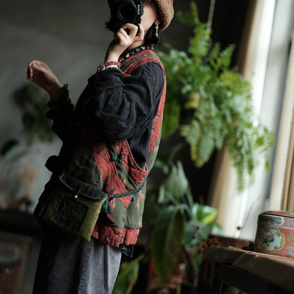 Vintage Figure Linen Vest