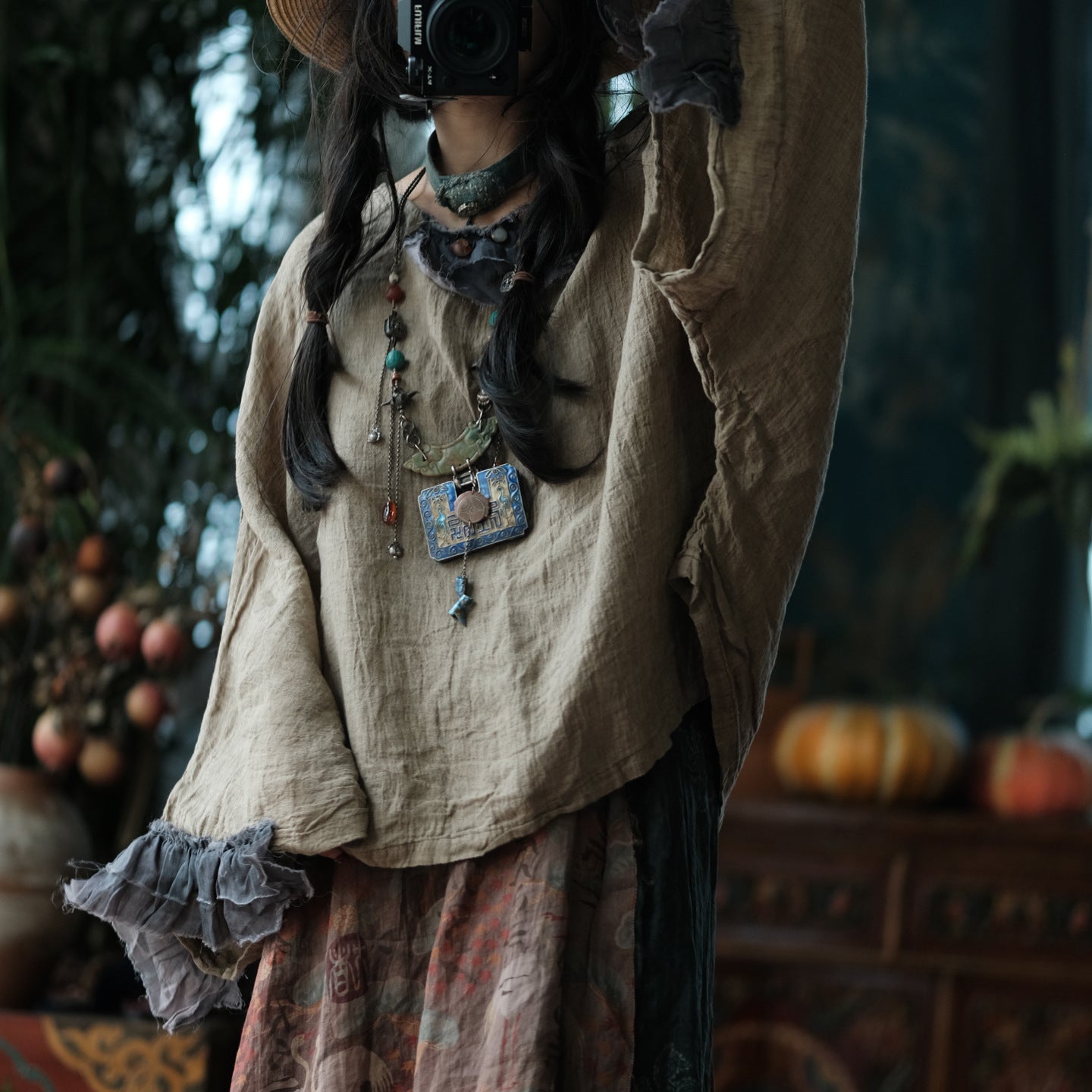 Heritage Linen Patchwork Blouse
