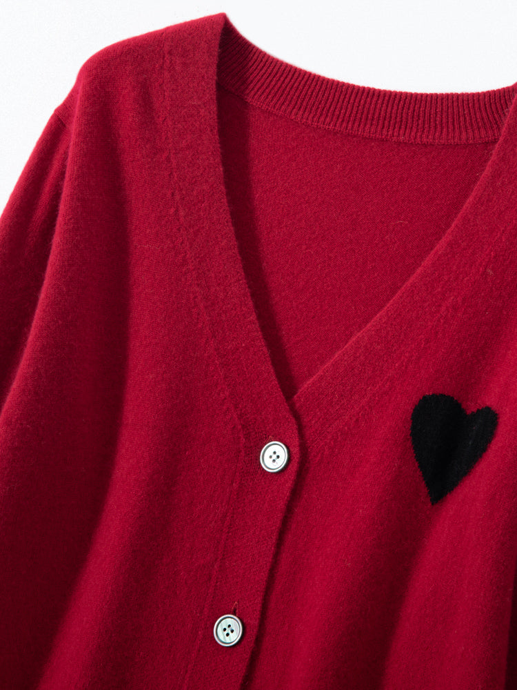 Heartline Cashmere Cardigan