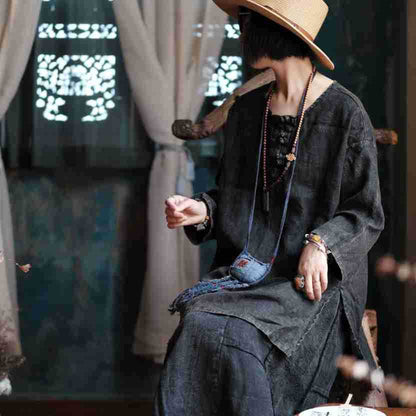 Oversized Linen Vintage Breeze Shirt - Lightweight Women's Top