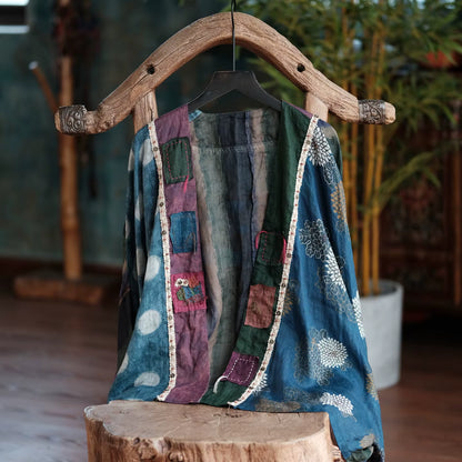Sora Vintage Floral Ramie Kimono
