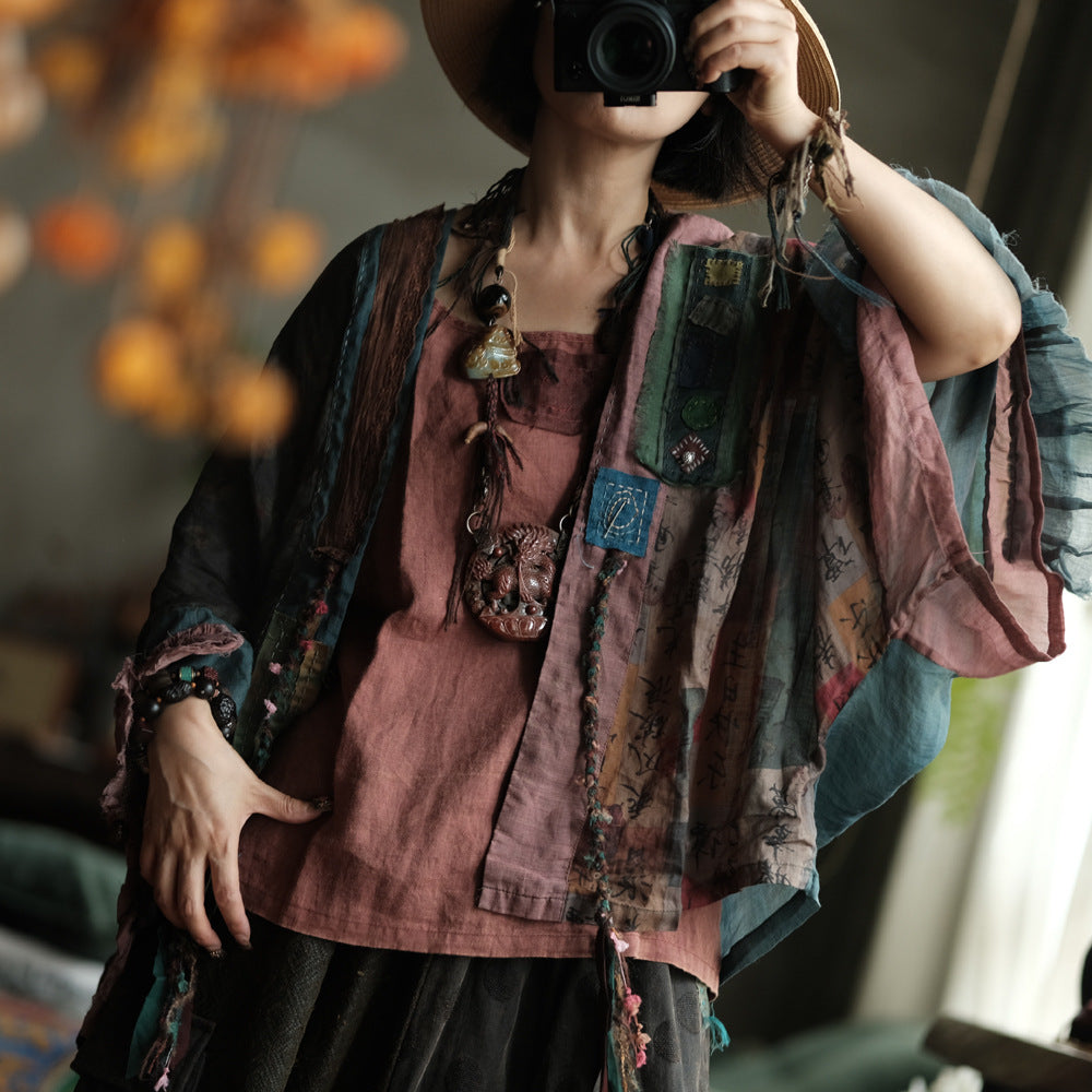 Boho Patchwork Ramie Jacket