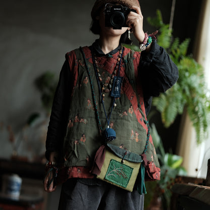 Vintage Figure Linen Vest