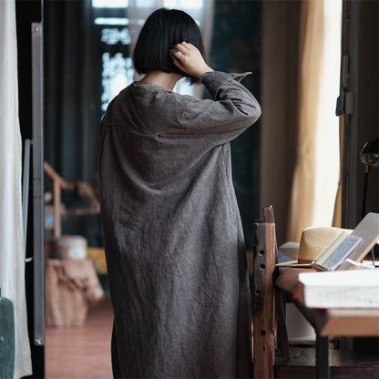 Vintage Grace Cotton Linen Coat