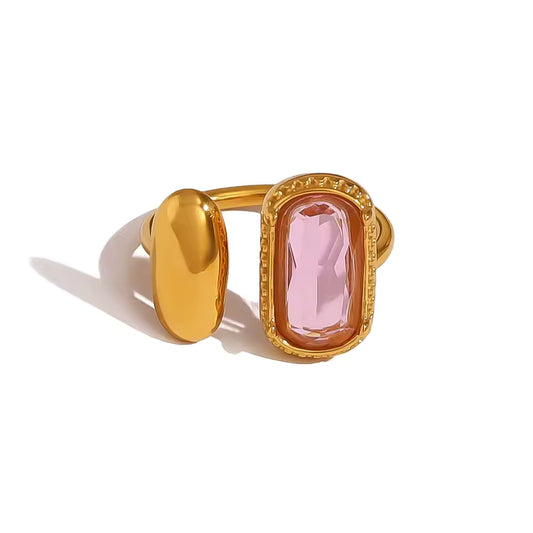 Bague vintage de luxe en zircon