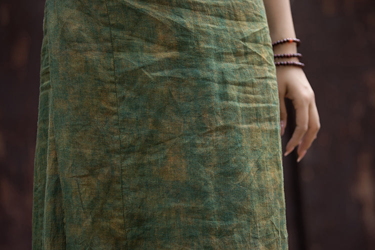 Vintage Wrap Linen Skirt