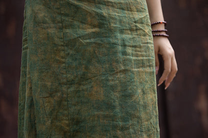 Vintage Wrap Linen Skirt