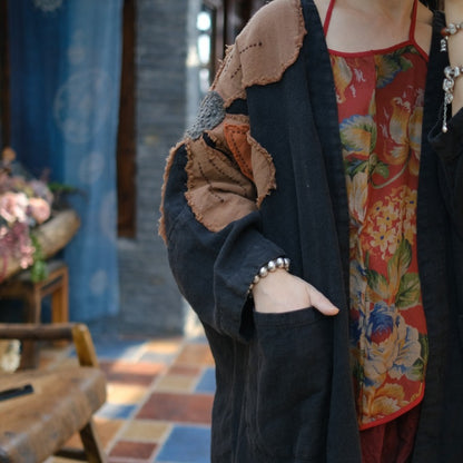 Vintage Patchwork Linen Dress
