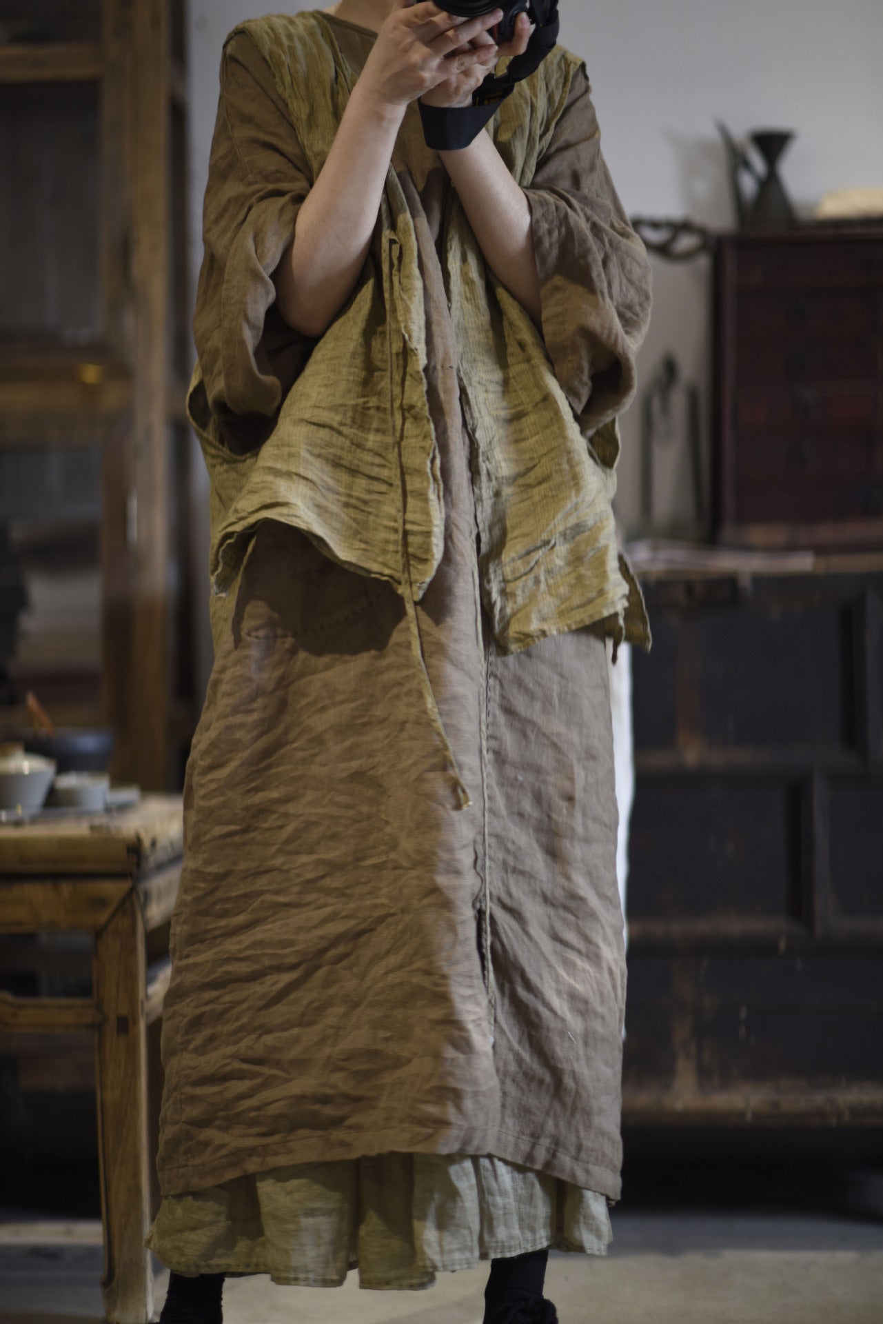 Washed Rami Oversized Tunic