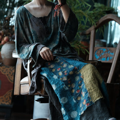 Indigo Nomad Plant-Dyed Cotton Blouse
