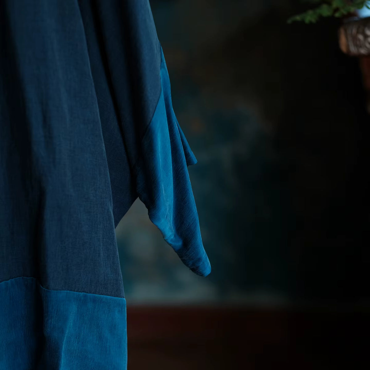 Indigo Path Patchwork Cotton Tunic