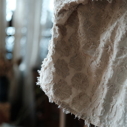 Ecru Patchwork Linen Blouse