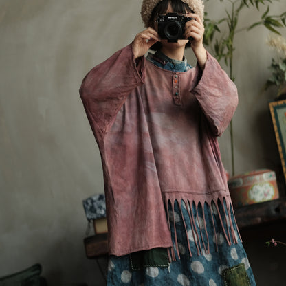 Rosewood Tie-Dye Cotton Top
