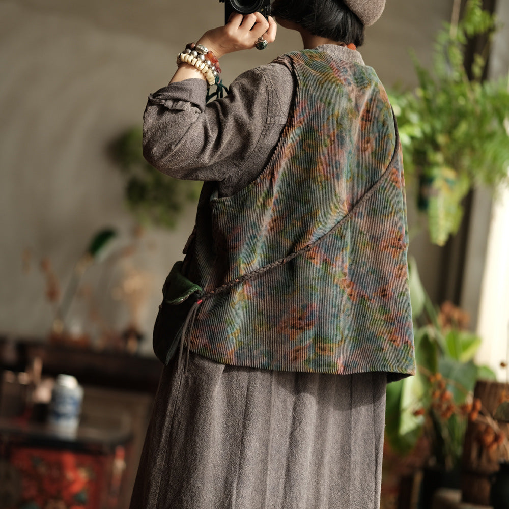 Vintage Corduroy Vest With Pockets