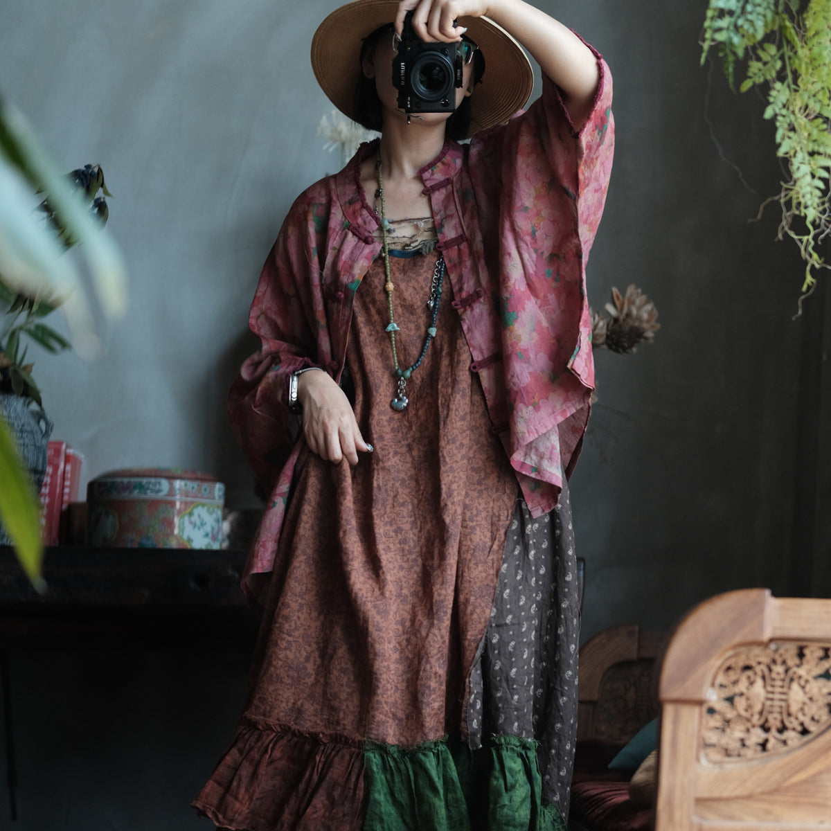 Vesper Blush Floral Linen Jacket
