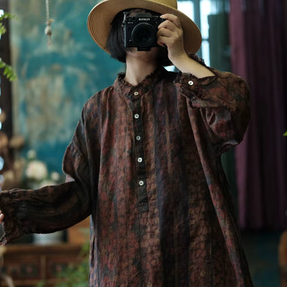 Ember Vintage Floral Linen Dress