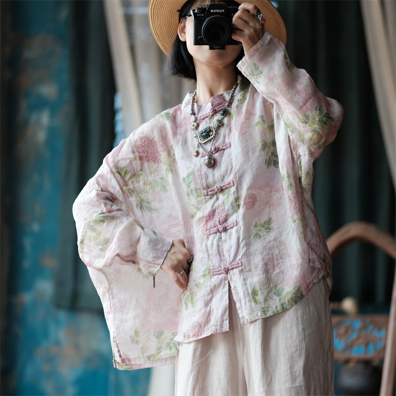 Vintage Floral Wind Blouse