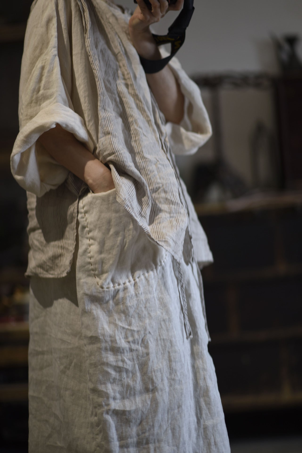 Washed Rami Oversized Tunic