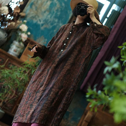 Ember Vintage Floral Linen Dress