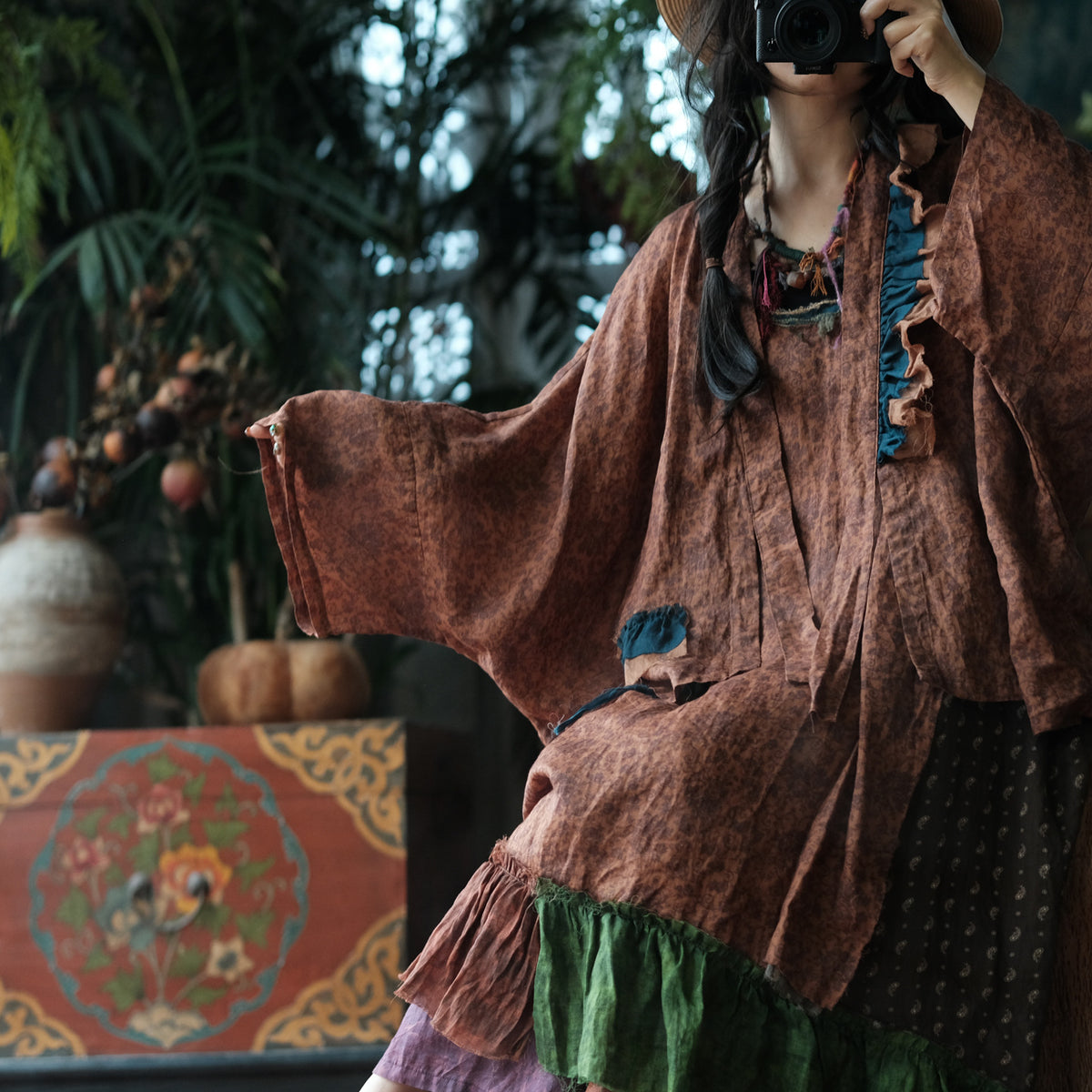 Sienna Patchwork Ramie Dress