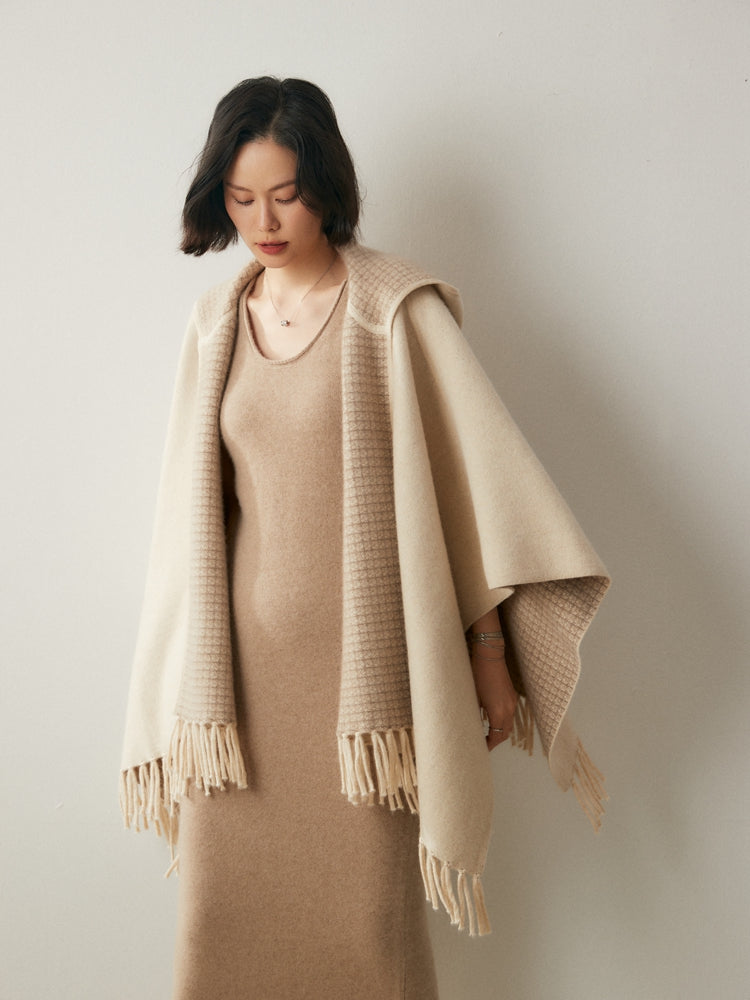 Luna Cashmere Fringe Cape