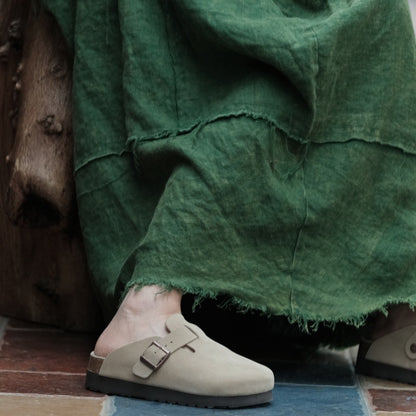 Vintage Linen Breeze Maxi Skirt
