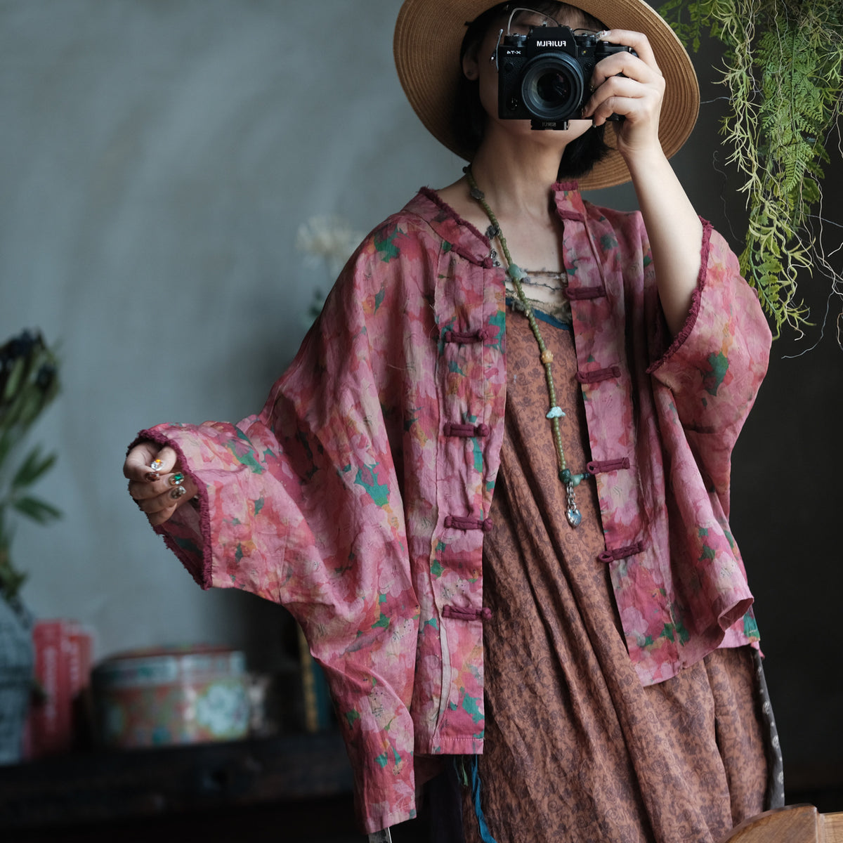 Vesper Blush Floral Linen Jacket