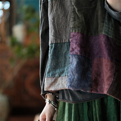 Vintage Patchwork Wrap Vest