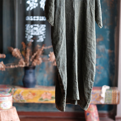 Vintage Aura Linen Tunic Dress