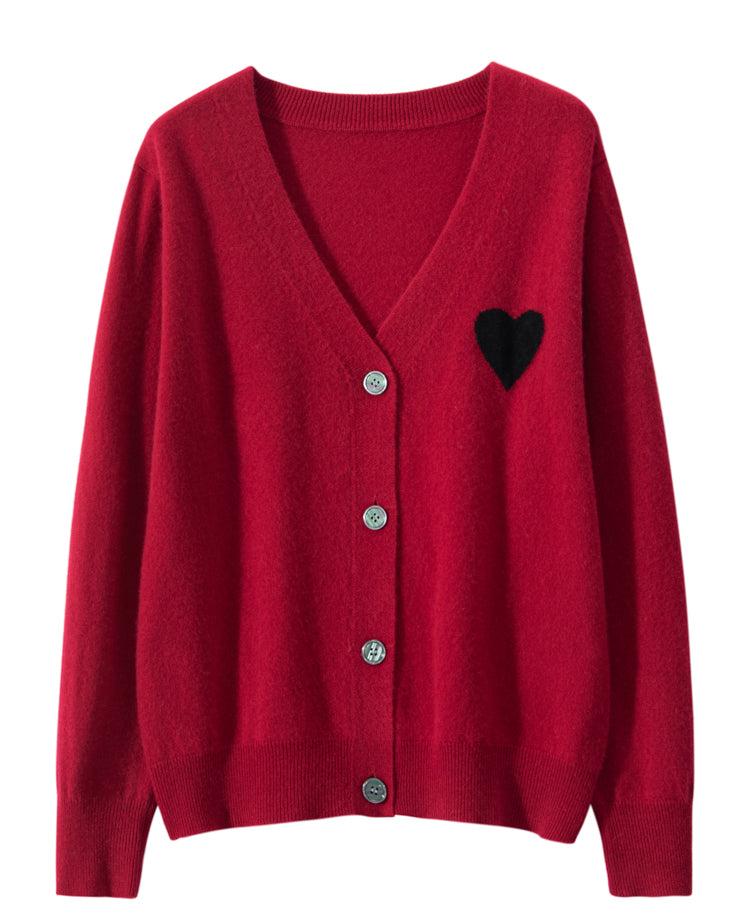 Heartline Cashmere Cardigan