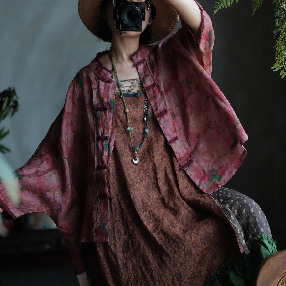 Vesper Blush Floral Linen Jacket